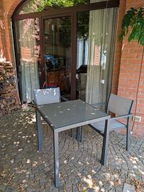 tavolo per giardino in vetro 70x70