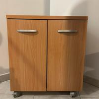 Mobiletto con ruote a due ante