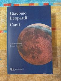 libro di Giacomo Leopardi  canti