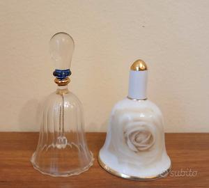 Coppia campane: Limoges l'altra in vetro soffiato