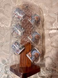 Tazzine caffè con porta tazzine