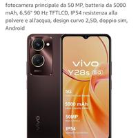 SMARTPHONE VIVO Y28S 5G NUOVO 150€