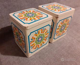 2 Scatole in legno - Boho Chic style - VINTAGE