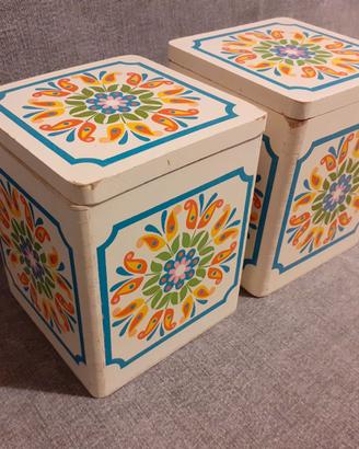 2 Scatole in legno - Boho Chic style - VINTAGE