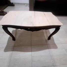 Tavolino vintage con piano in marmo stile classico