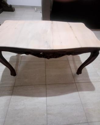Tavolino vintage con piano in marmo stile classico