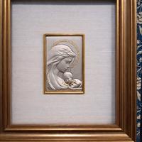 Quadro Madonna con Bambino -Argento 925 e Oro