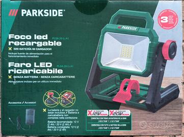 Nuovo!Lampada faro LED batteria Parkside GARANZIA