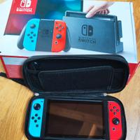 Nintendo switch con accessori e giochi