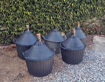 Damigiane in vetro 54l rivestimento in plastica