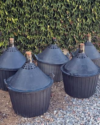 Damigiane in vetro 54l rivestimento in plastica