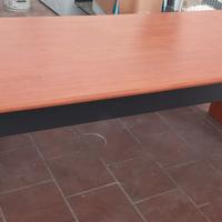 scrivania rettangolare truciolato rivestito noce