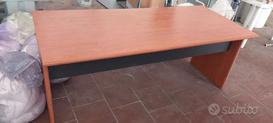 scrivania rettangolare truciolato rivestito noce