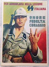 Cartolina “LEGIONE SS ITALIANA" RSI - 2^ ristampa