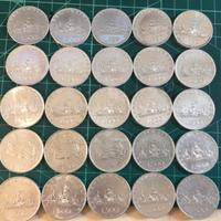 lotto 25 monete argento 500 lire caravelle centena