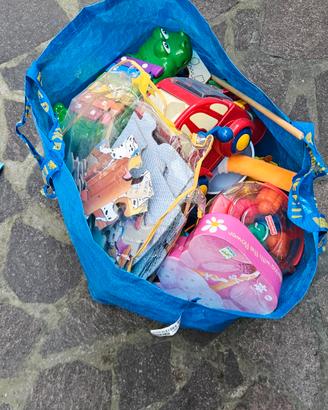 super sacca con tantissimi giochi per bambini  