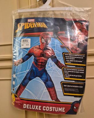 vestito in maschera di spider man