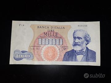 banconota 1000 lire Giuseppe Verdi 1962
