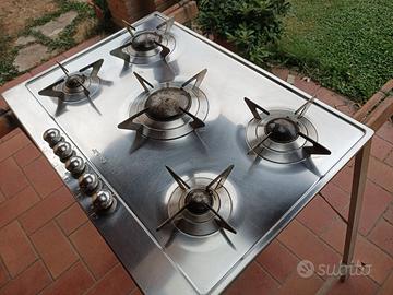Piano cottura gas inox