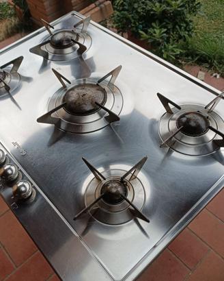 Piano cottura gas inox