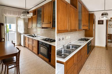 Cucina 330cm in legno completa di elettrodomestici
