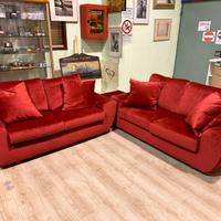 Salotto in velluto bordeaux