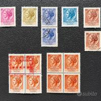 Francobolli Italia Siracusana filigrana a stelle