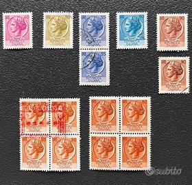 Francobolli Italia Siracusana filigrana a stelle