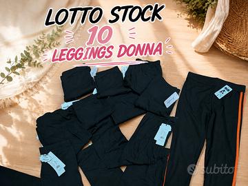 Lotto 10 leggings donna S/M/L