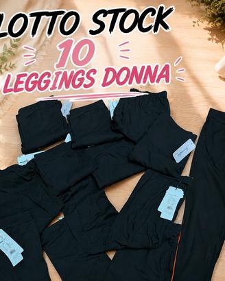 Lotto 10 leggings donna S/M/L
