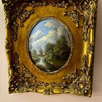 Splendido quadro con cornice barocca