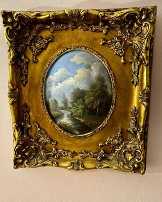 Splendido quadro con cornice barocca