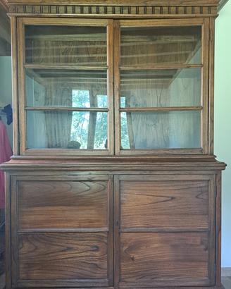 LIBRERIA CREDENZA COLONIALE TEAK