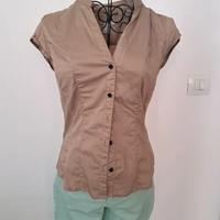 Camicia tortora smanicata