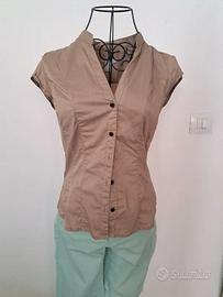 Camicia tortora smanicata
