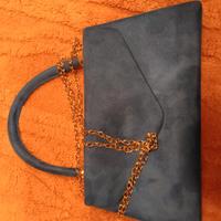 borsa con catenina colore blu