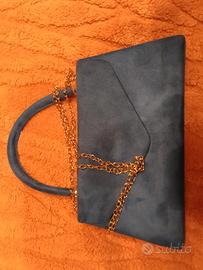 borsa con catenina colore blu