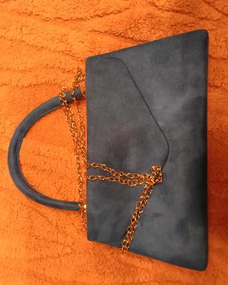 borsa con catenina colore blu