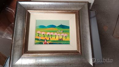Quadro con cornice dipinto