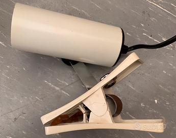 Faretto Targetti Anni 70 Bianco Molla Pinza