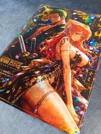 Poster adesivo One piece Zoro Nami holo vinyl