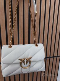 Borsa pinko love one puff colore bianco
