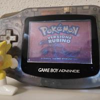 Game boy advance retroilluminato trasparente 