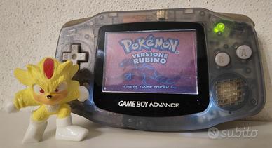 Game boy advance retroilluminato trasparente 
