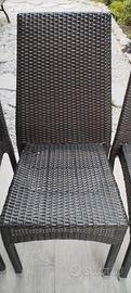 Sedie in rattan sintetico da giardino