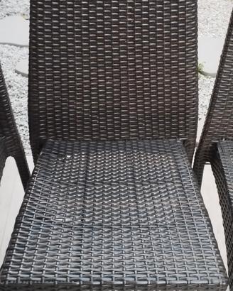 Sedie in rattan sintetico da giardino