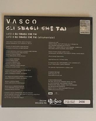 Vinile VASCO GLI SBAGLI CHE FAI ed. numerata