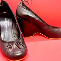Scarpe nere decolleté nr 40 tacco alto