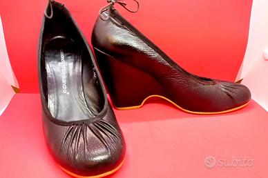 Scarpe nere decolleté nr 40 tacco alto