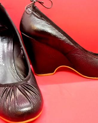 Scarpe nere decolleté nr 40 tacco alto